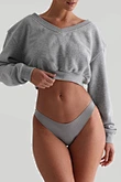 grey cropped sweatshirt